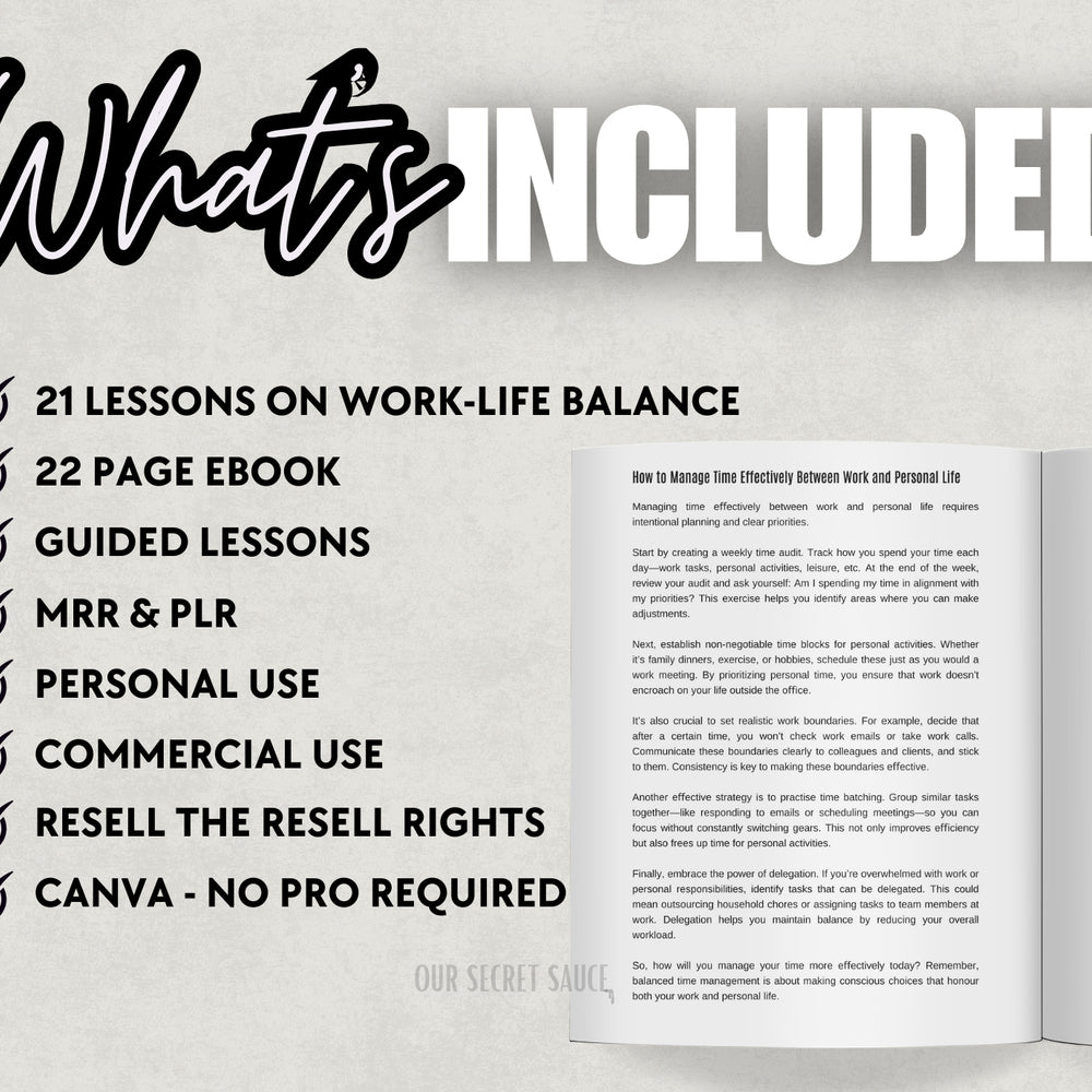 Work-Life Balance Ebook