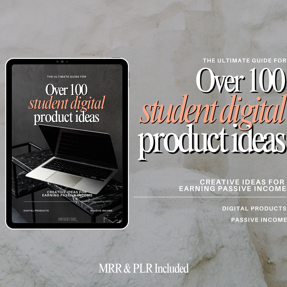 100+ Student Digital Product Ideas with MRR