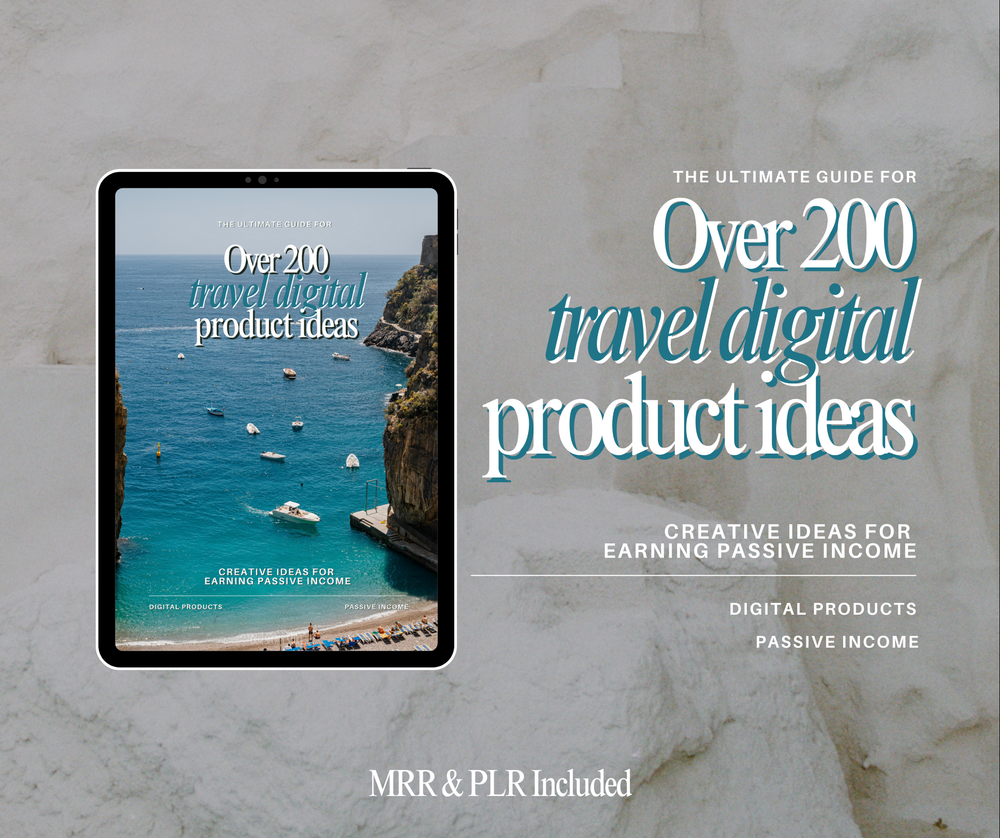 200+ Travel Digital Product Ideas with MRR