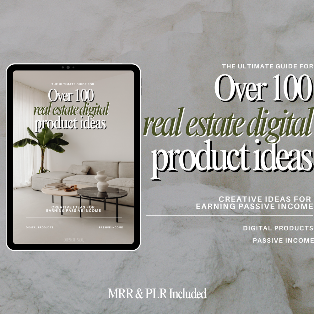 100+ Real Estate Digital Product Ideas with MRR