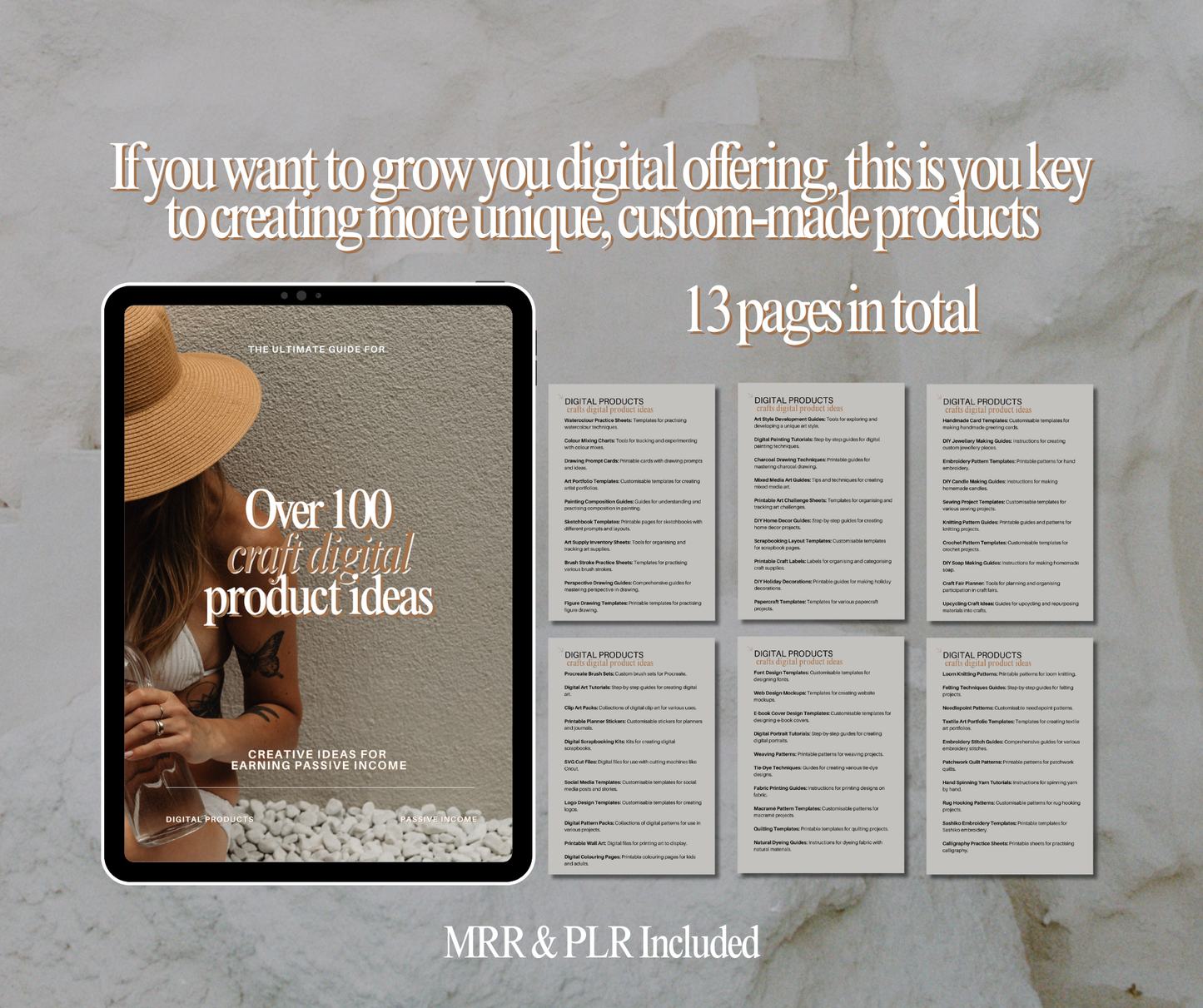 100+ Craft Digital Product Ideas with MRR