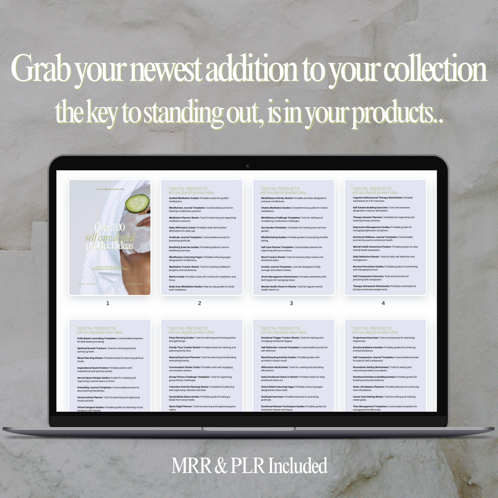 
                      
                        100+ Self Care Digital Product Ideas with MRR
                      
                    