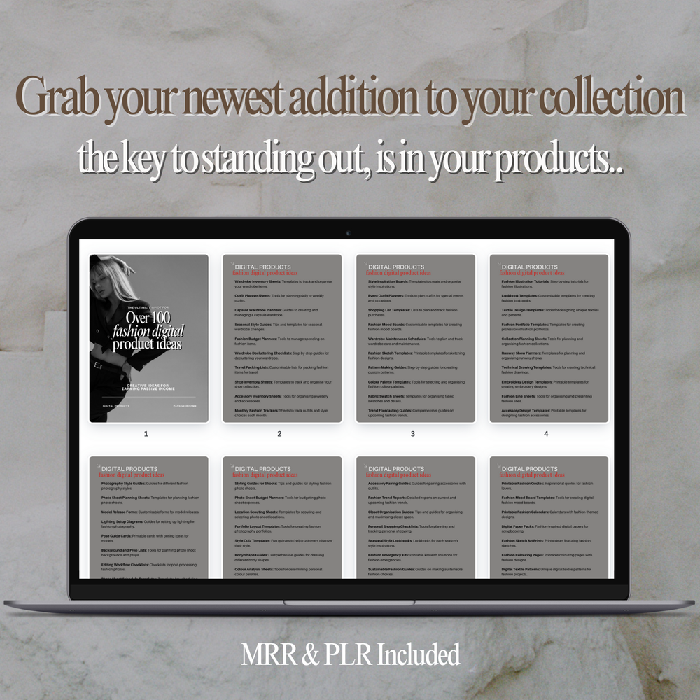 
                      
                        100+ Fashion Digital Product Ideas with MRR
                      
                    