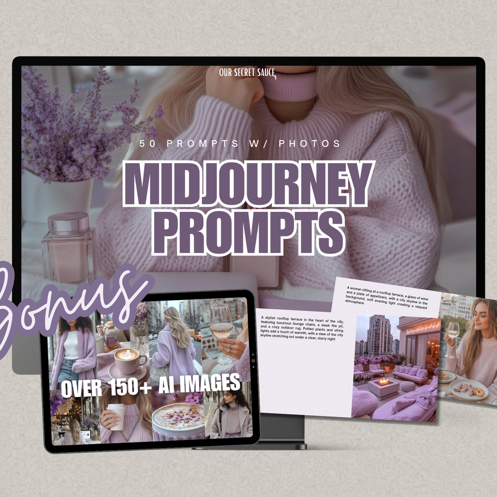 150+ AI Images & MidJourney Prompts Bundle